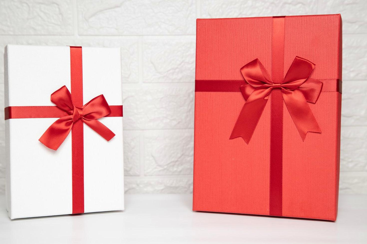Classic Red Ribbon Boxes